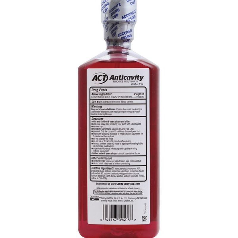 Act Fluoride Mouthwash, Anticavity, Cinnamon (18 oz) Instacart