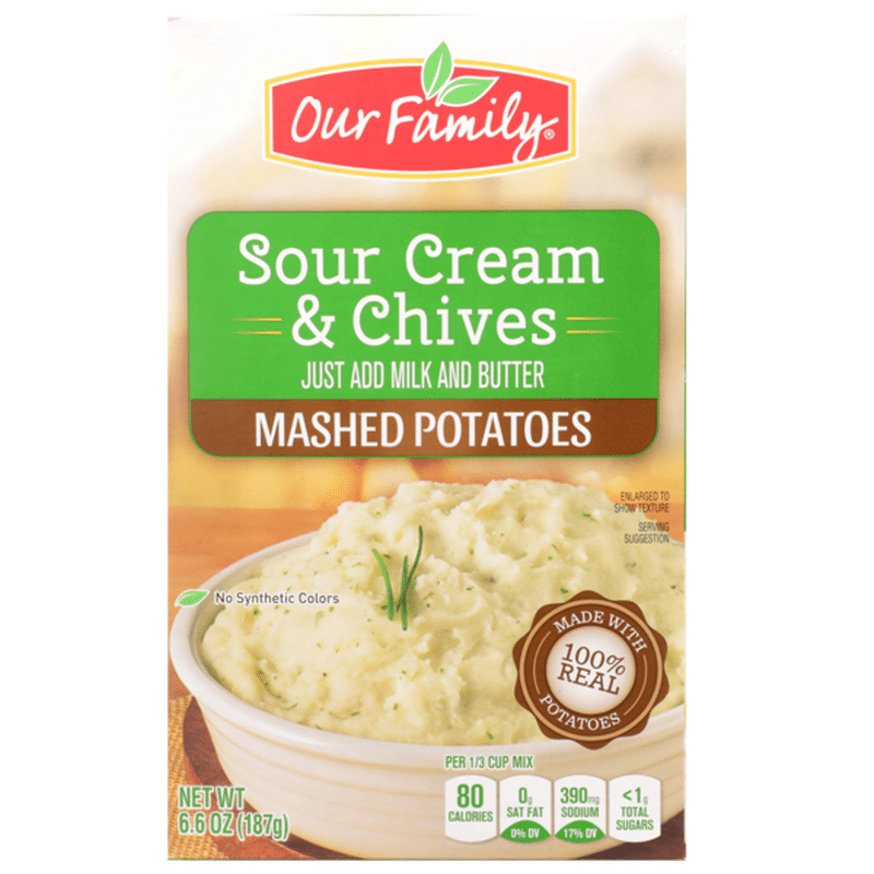 Our Family Sour Cream & Chives Mashed Potatoes (6.6 oz) - Instacart