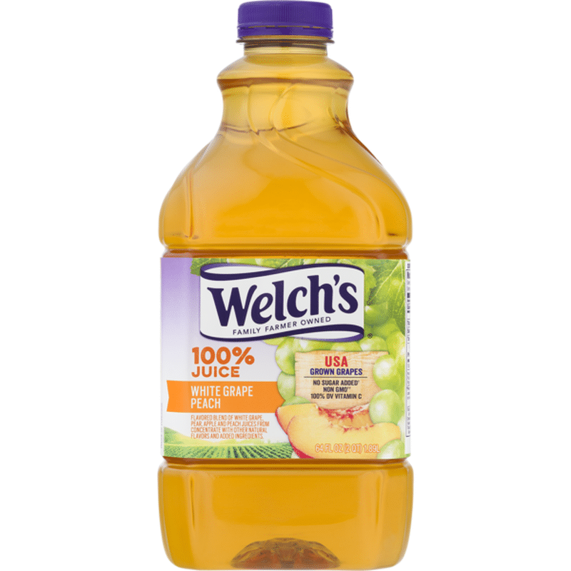 Welch's 100 Juice White Grape Peach (64 fl oz) Instacart