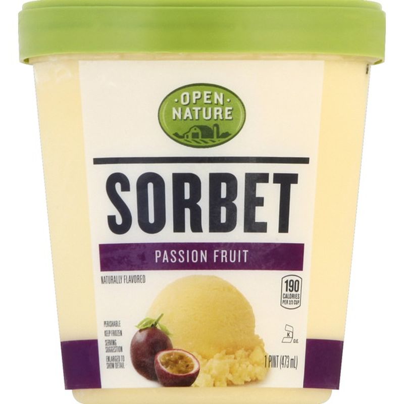 Open Nature Sorbet Passion Fruit 1 Pt Instacart