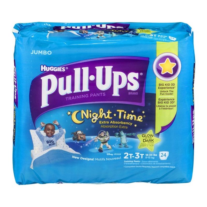 Huggies PullUps Training Pants Night Time Glow In The Dark Size 2T3T