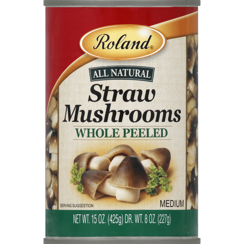 Roland Straw Mushrooms, Whole Peeled, Medium (15 oz) Instacart