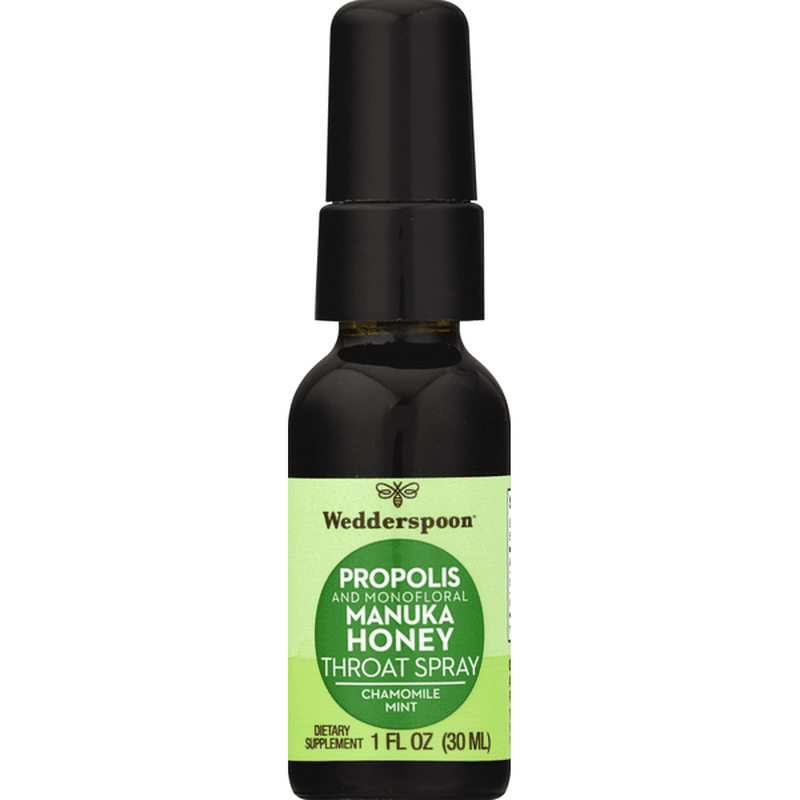 Wedderspoon Manuka Honey Throat Spray, Chamomile Mint (1 oz) Instacart