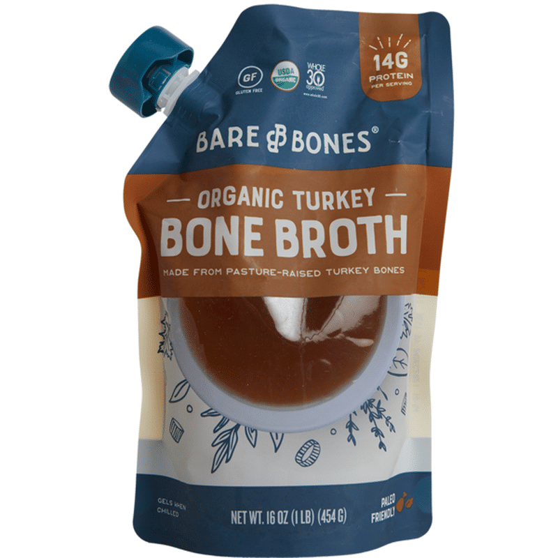 Bare Bones Bone Broth, Organic Turkey (16 oz) Instacart
