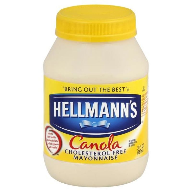 Hellmann's Real Mayonnaise Canola Cholesterol Free Mayo (30 oz) Instacart