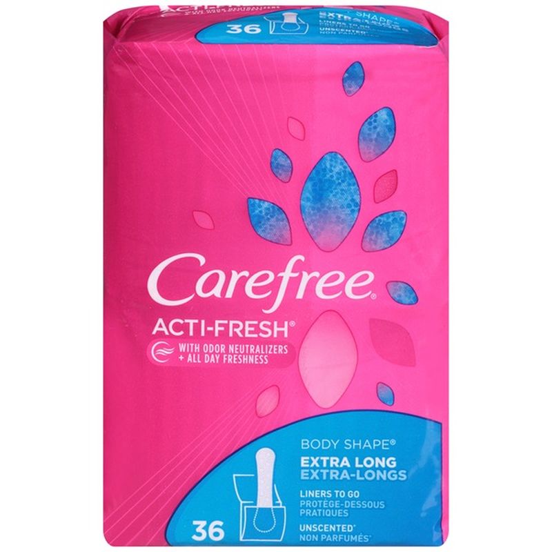 Carefree ActiFresh Extra Long Liners Unscented (36 ct) from Schnucks