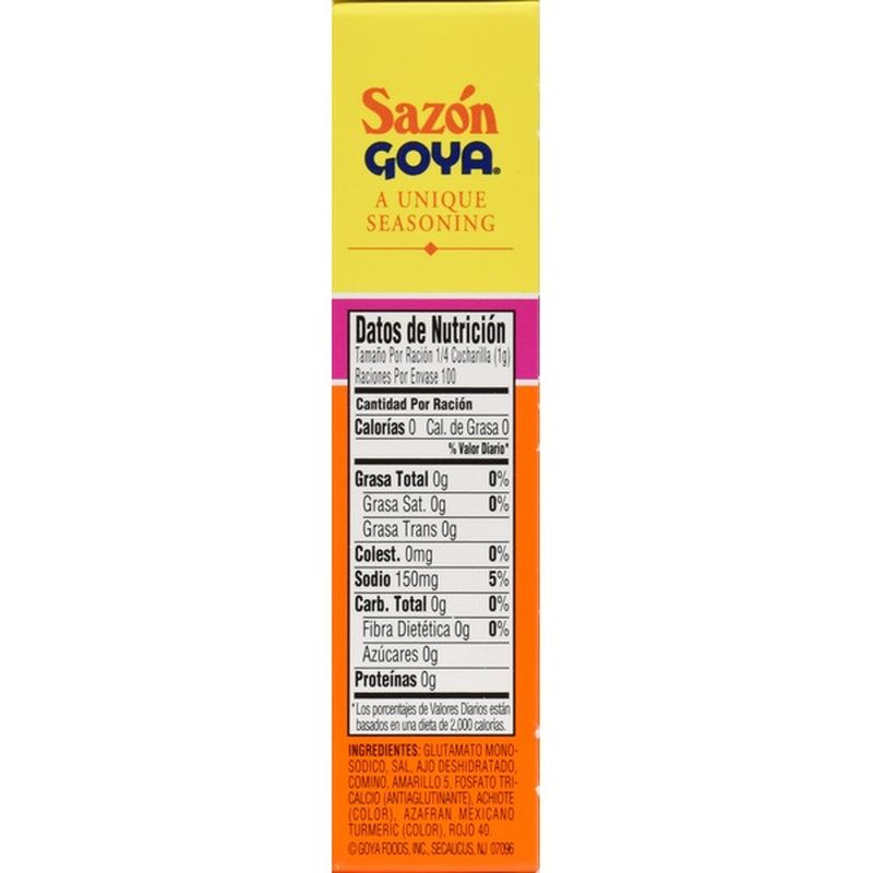 Goya Sazón Seasoning With Azafran 3 52 Oz Instacart