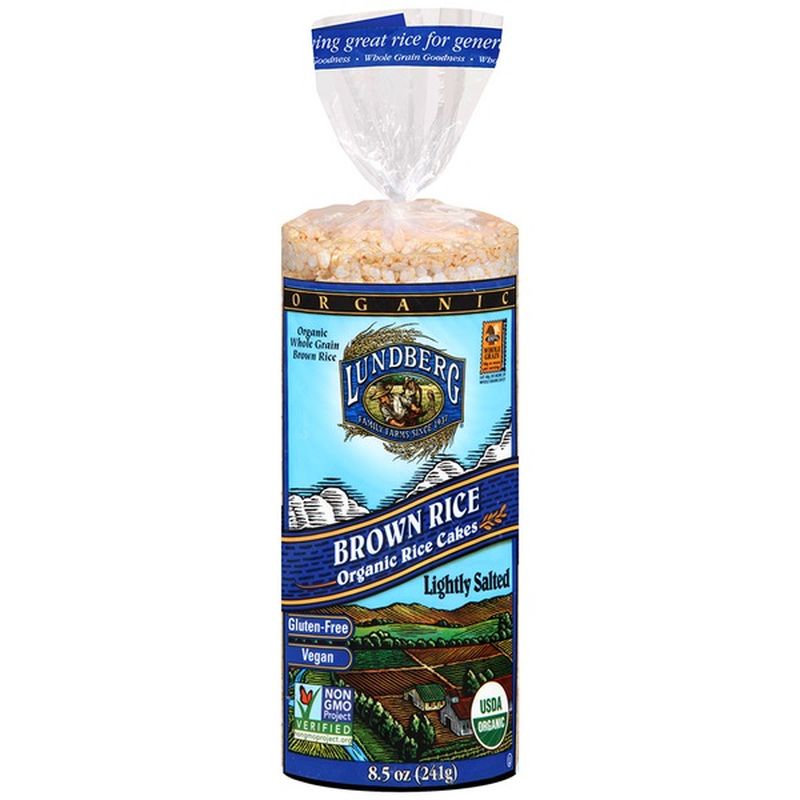 Lundberg Family Farms Brown Rice Organic Rice Cakes Lightly Salted (8.5