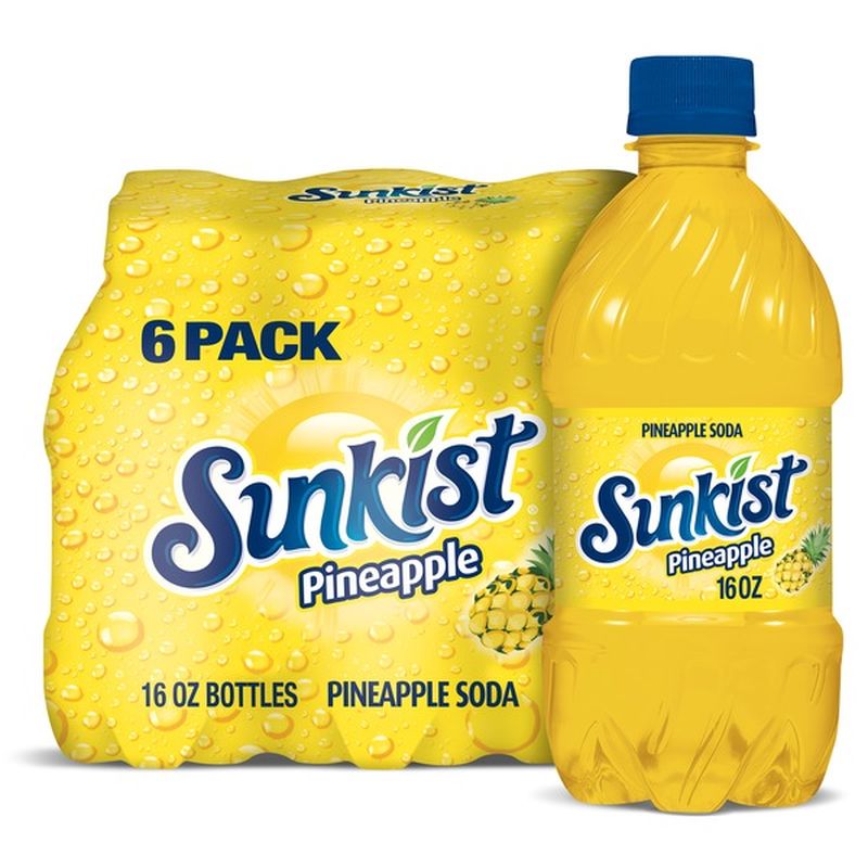Sunkist Pineapple Soda (16 fl oz) Instacart