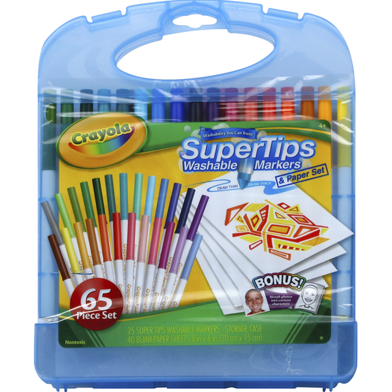 Crayola Markers & Paper Set, Washable, Super Tips (1 each) Instacart