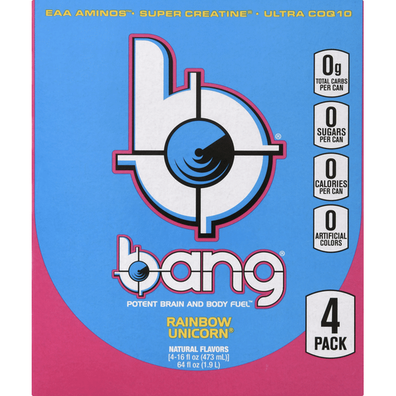 Bang Energy Drink Rainbow Unicorn 4 Pack 4 Each Instacart