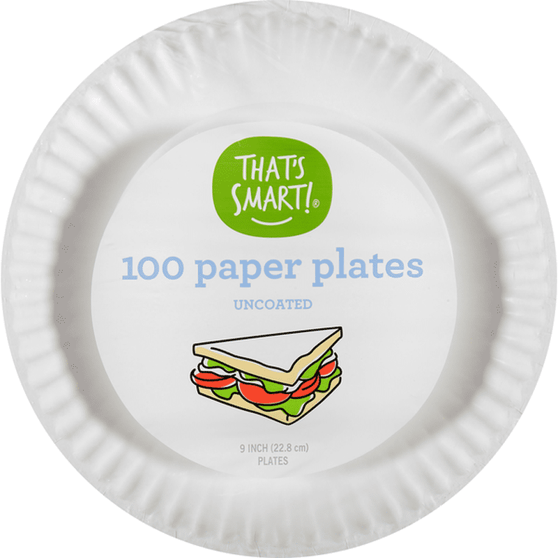 That's Smart! Uncoated Paper Plates (100 each) Instacart
