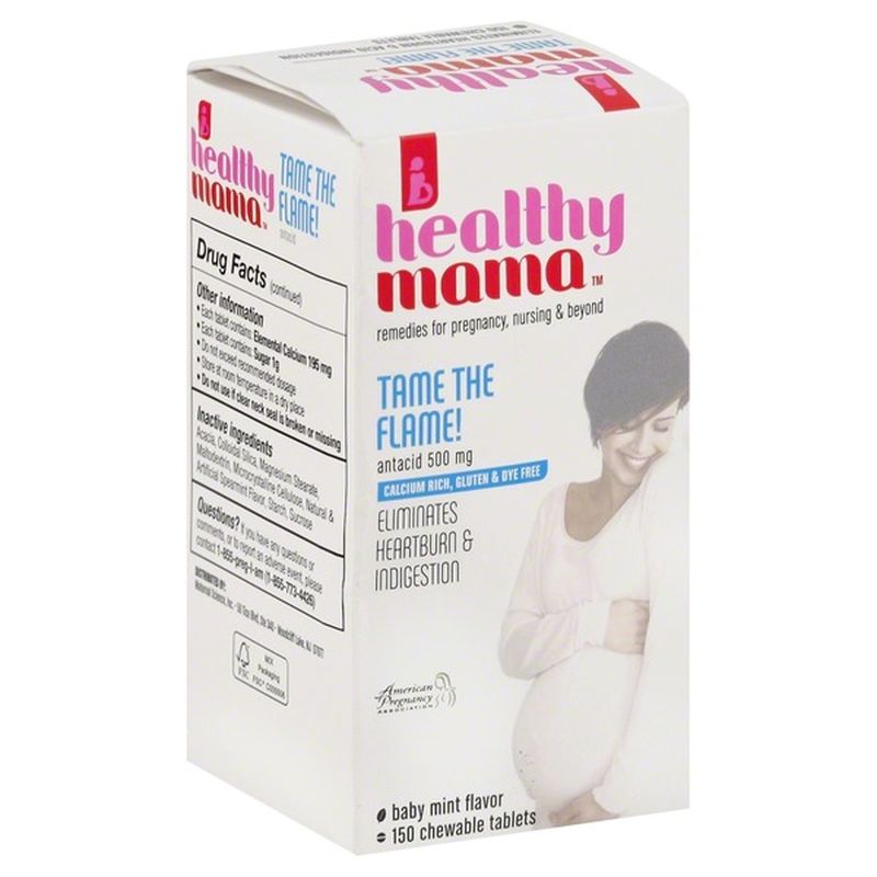 Healthy Mama Antacid, 500 mg, Chewable Tablets, Baby Mint Flavor (150