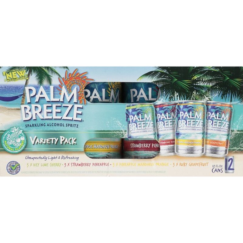 Palm Breeze Alcohol Spritz, Sparkling, Variety Pack (12 fl oz) Instacart