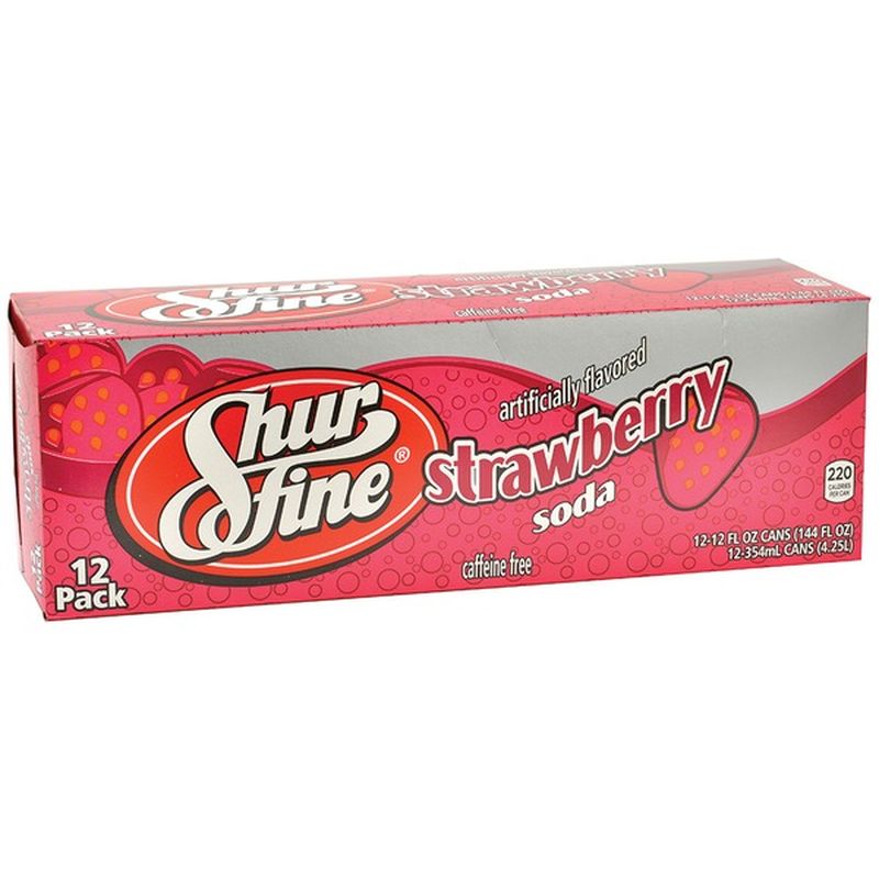 Shurfine Strawberry Soda (12 fl oz) - Instacart