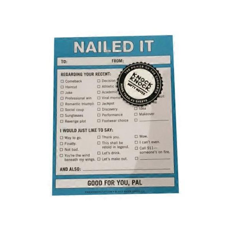 Knock Knock Nailed It Nifty Note Pad Each Instacart