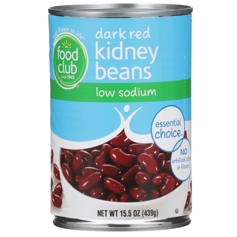 Food Club Low Sodium Dark Red Kidney Beans (15.5 oz) Instacart