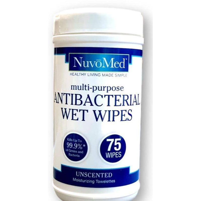 Nuvomed Multipurpose Antibacterial Wet Wipes, Unscented (15 ct) Instacart