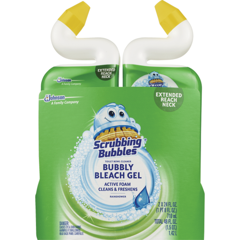 Scrubbing Bubbles Toilet Bowl Cleaner, Bubbly Bleach Gel, Rainshower