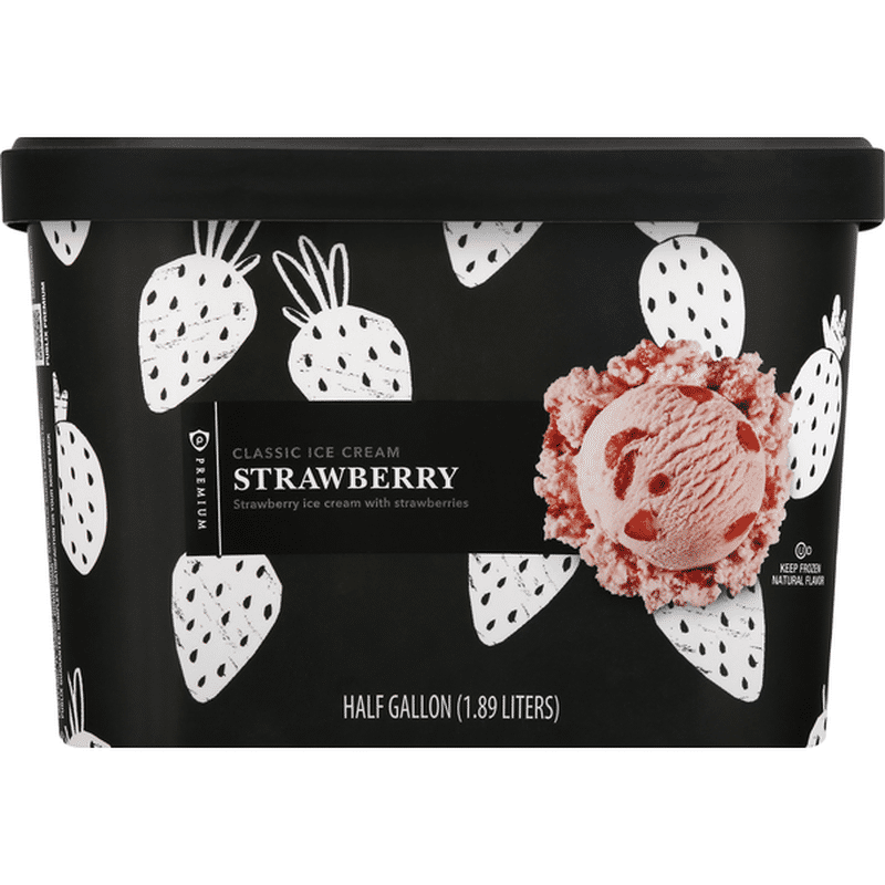 Publix Premium Ice Cream Classic Strawberry 0 5 Gal Instacart