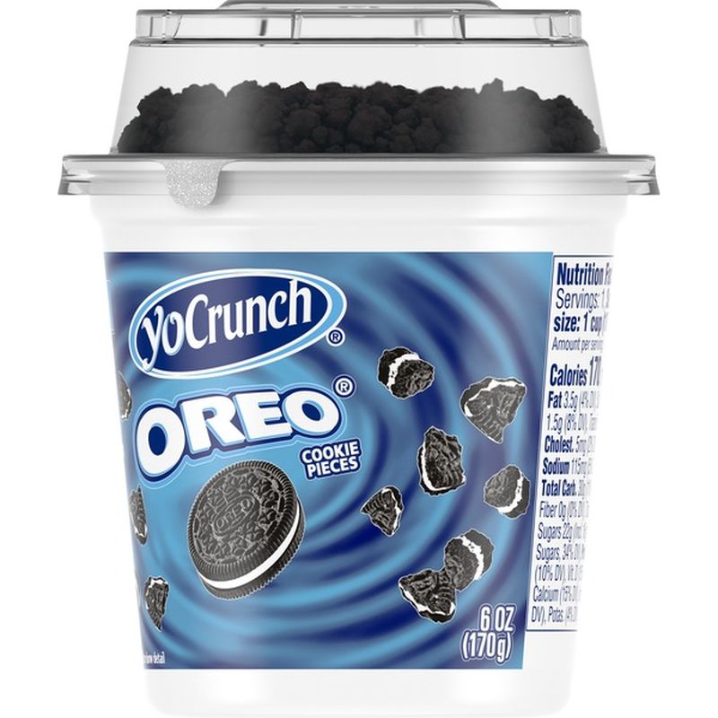 YoCrunch Cookies n Cream Lowfat Yogurt with Oreo Cookie Pieces (6 oz ...