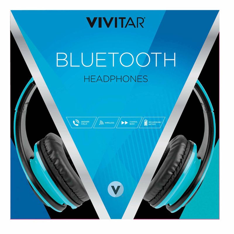 Vivitar Blue Chrome & Brights Bluetooth Headphones
