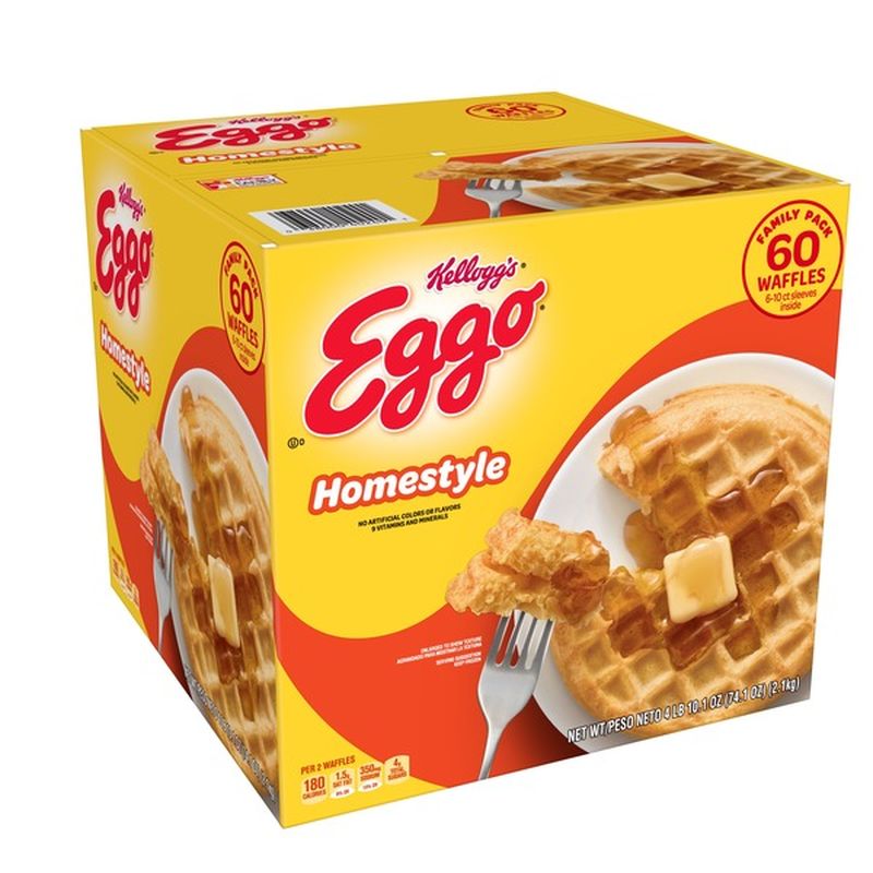 Kellogg's Eggo Frozen Waffles Homestyle (74.1 oz) - Instacart