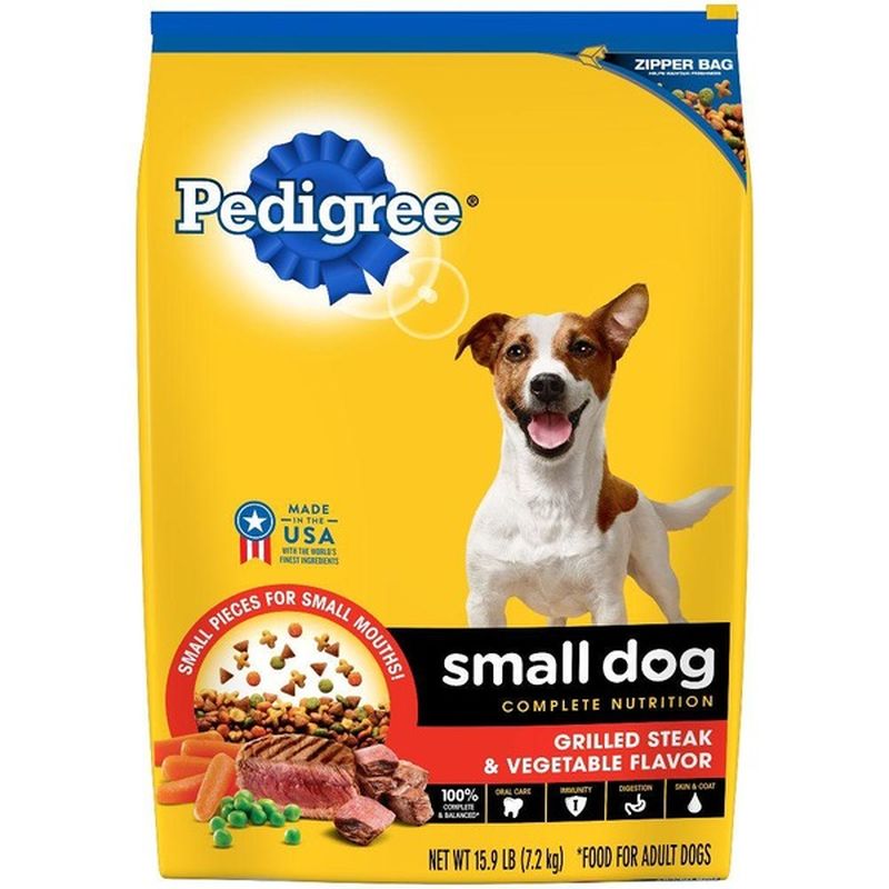 Pedigree Small Dog Complete Nutrition Adult Dry Dog Food Grilled Steak 