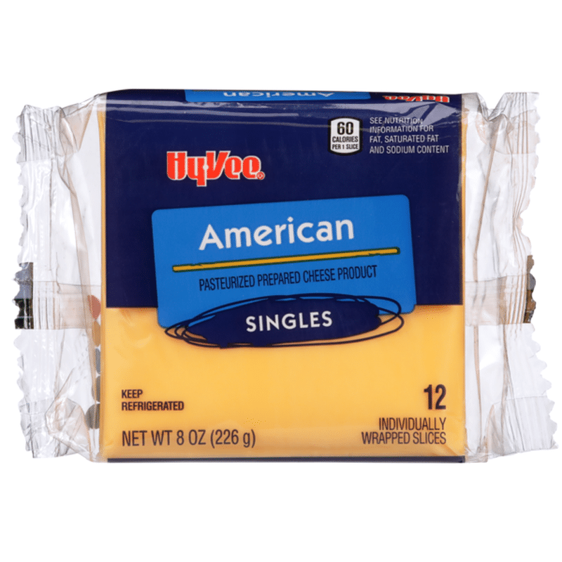 HyVee American Pasteurized Prepared Cheese Product Singles (8 oz