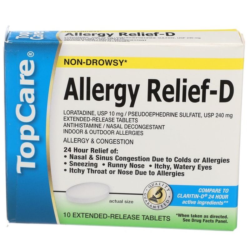Topcare Health Allergy & Congestion Relief Extended Release Tablets (10