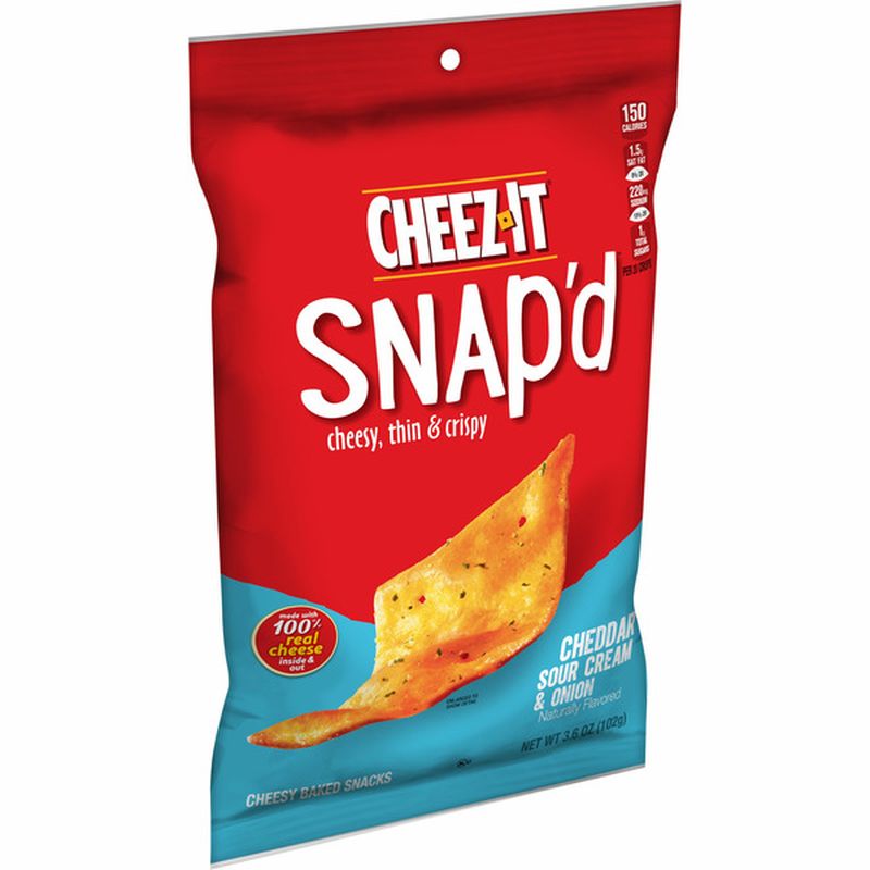 Cheez-It Cheesy Baked Snacks, Cheddar Sour Cream and Onion (3.6 oz ...