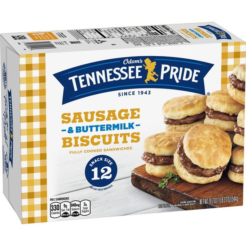 Odom's Tennessee Pride Sausage Buttermilk Biscuit (19.2 oz) Instacart