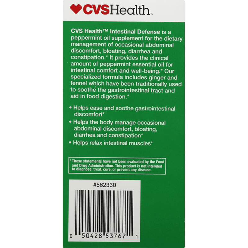 CVS Health Intestinal Defense, Softgels, Peppermint Oil (90 each