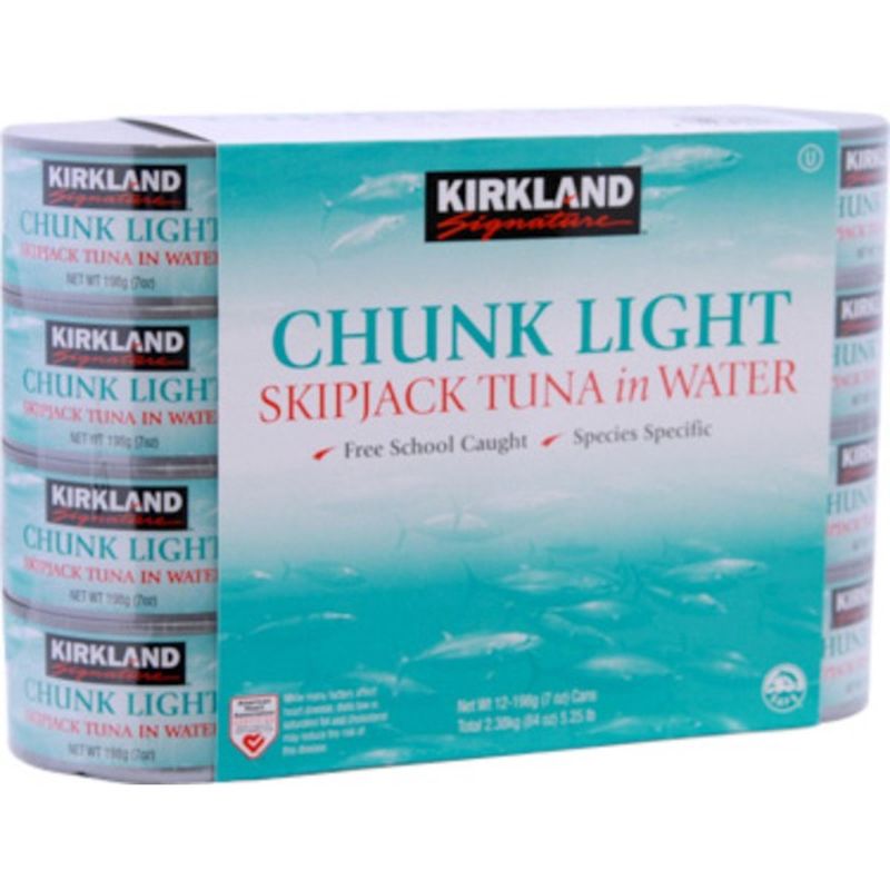 Kirkland Signature Skipjack Tuna Chunky Light In Water 12/7 Ounces (7