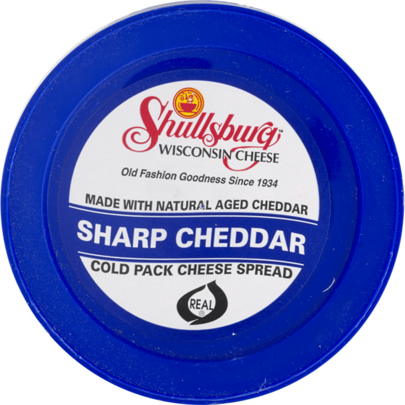 Shullsburg Wisconsin Cheese Cold Pack Cheese Spread Sharp Cheddar (8 oz