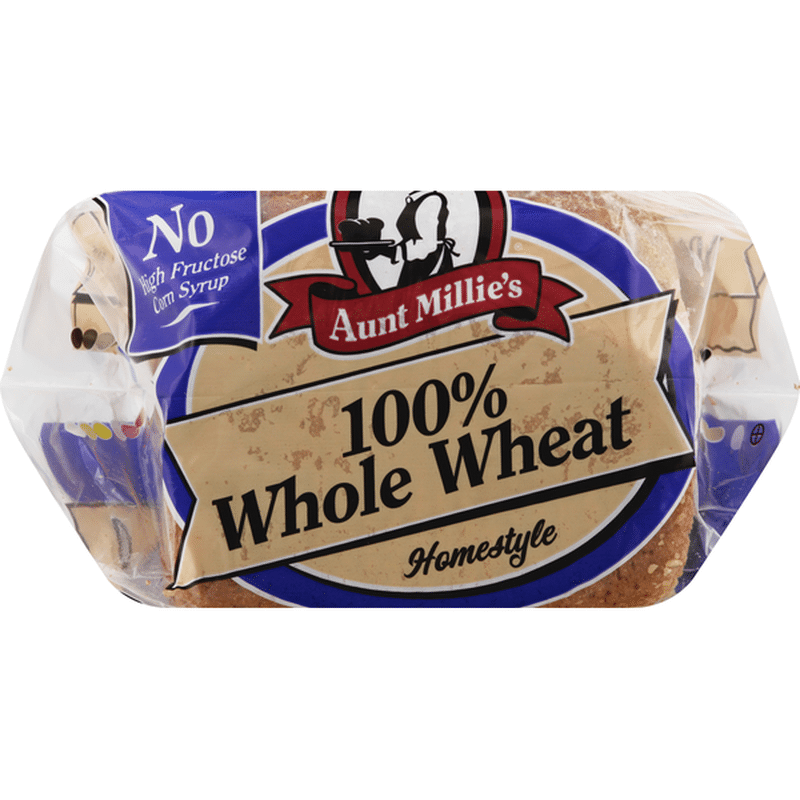 Aunt Millie's Bread, 100% Whole Wheat, Homestyle (24 oz) - Instacart