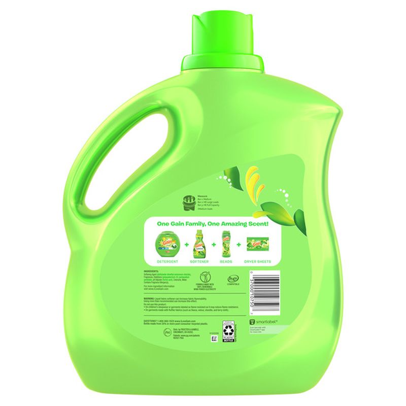 Gain Fabric Softener, Original (129 oz) Instacart