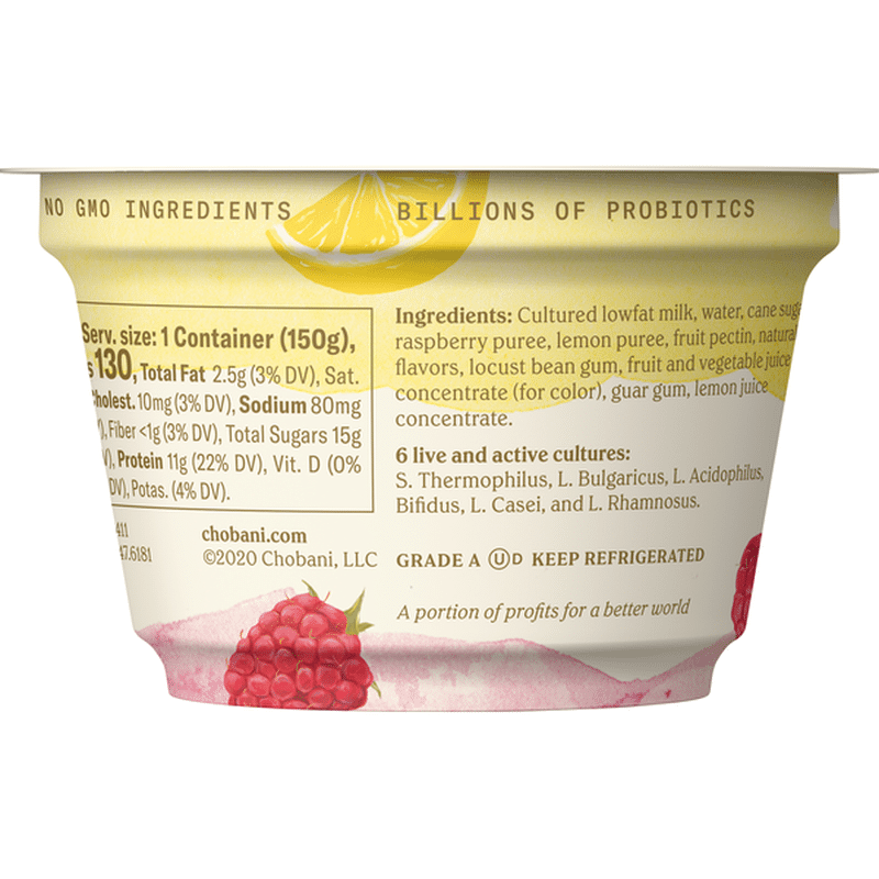 Chobani Raspberry Lemonade Layered Greek Yogurt (5.3 oz) Delivery or