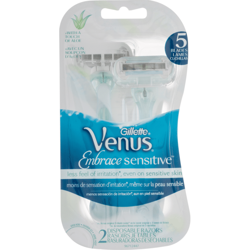 Venus Extra Smooth Sensitive Women's Disposable Razors - 2 Pack