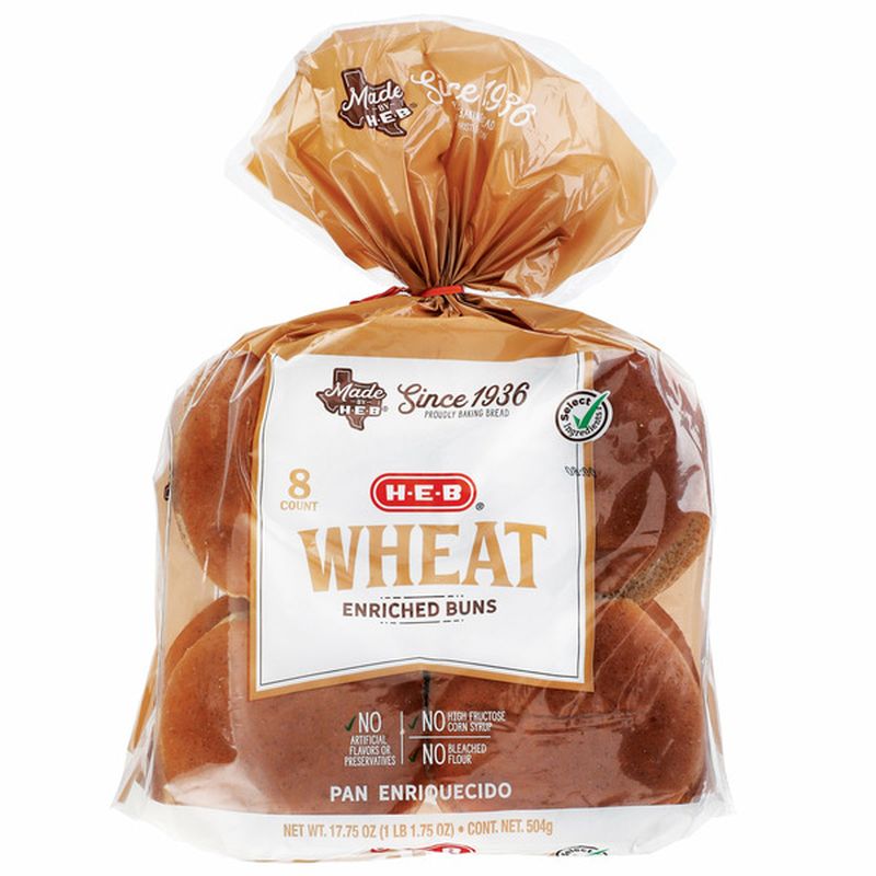 H-E-B Bake Shop Wheat Hamburger Buns