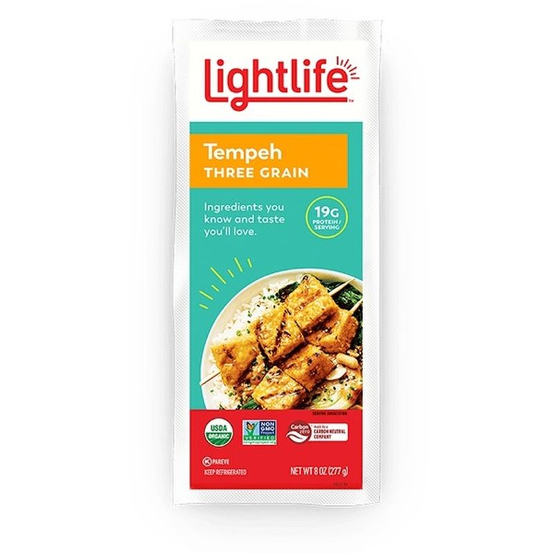 Lightlife Tempeh, Three Grain (8 Oz) - Instacart