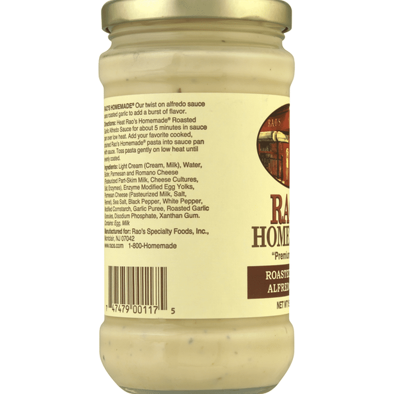 Raos Alfredo Sauce, Roasted Garlic, Homemade (15 oz) Instacart