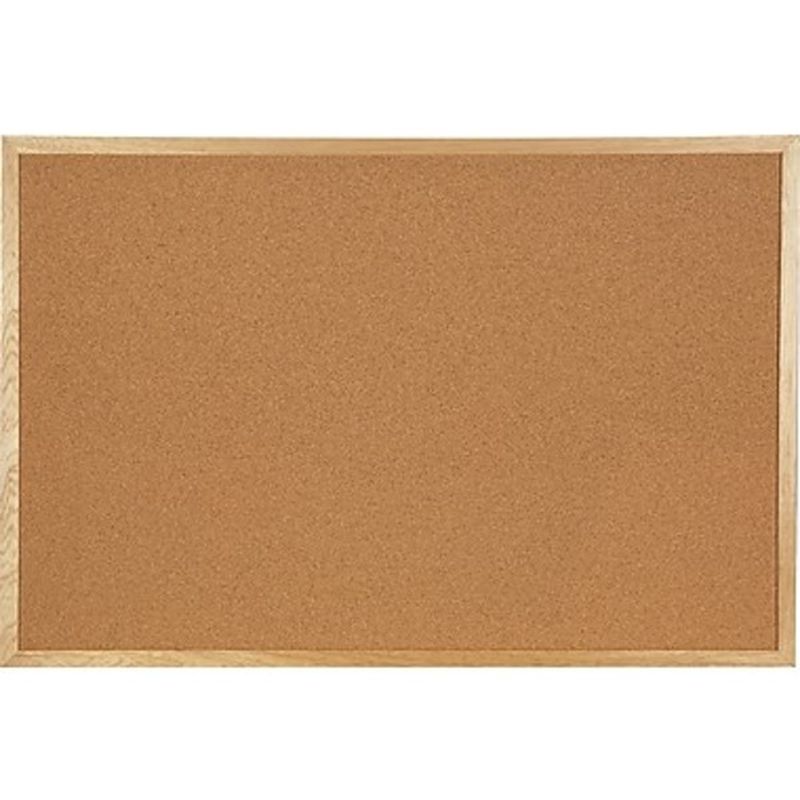 Staples 24" x 36" Economy Bulletin Board With Oak Frame (each) Instacart