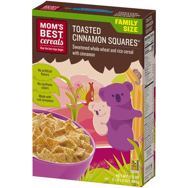 Mom's Best Cereals Toasted Cinnamon Squares Cereal (17.5 oz) Instacart