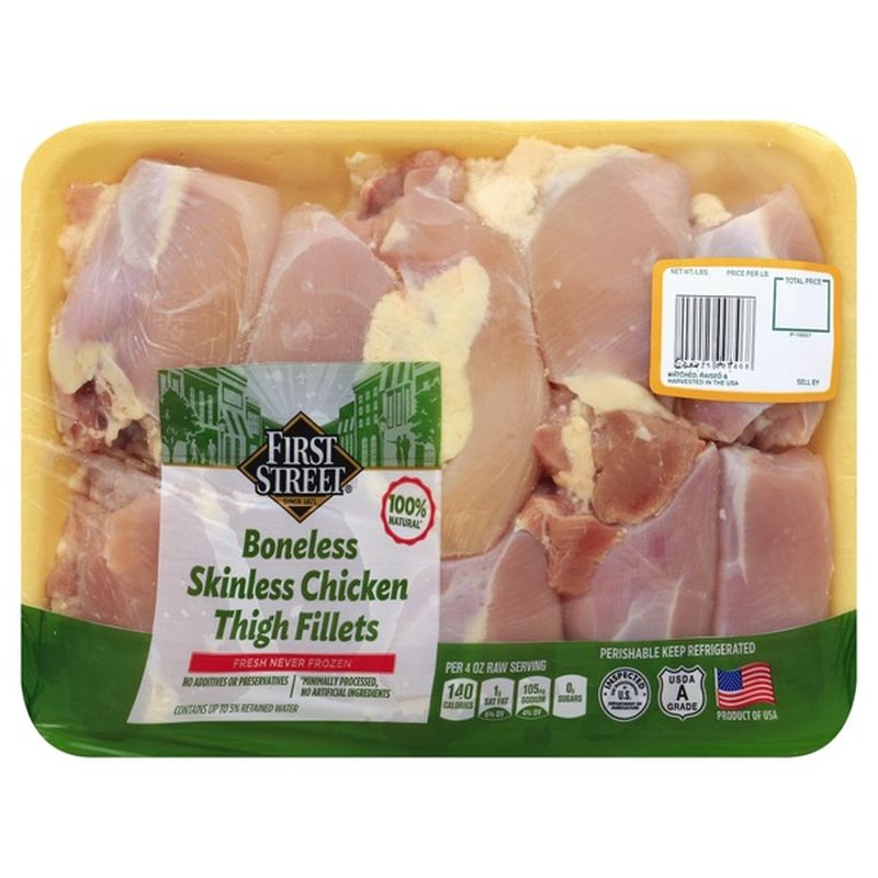 FIRST STREET Boneless Skinless Chicken Thighs