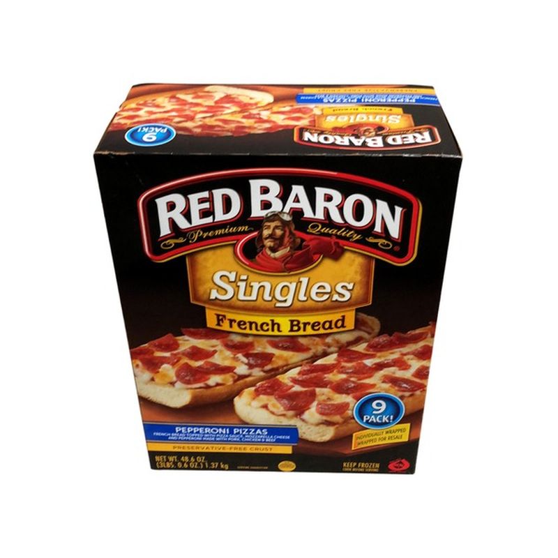 Red Baron French Bread Singles Pepperoni Pizza (48.6 oz) - Instacart