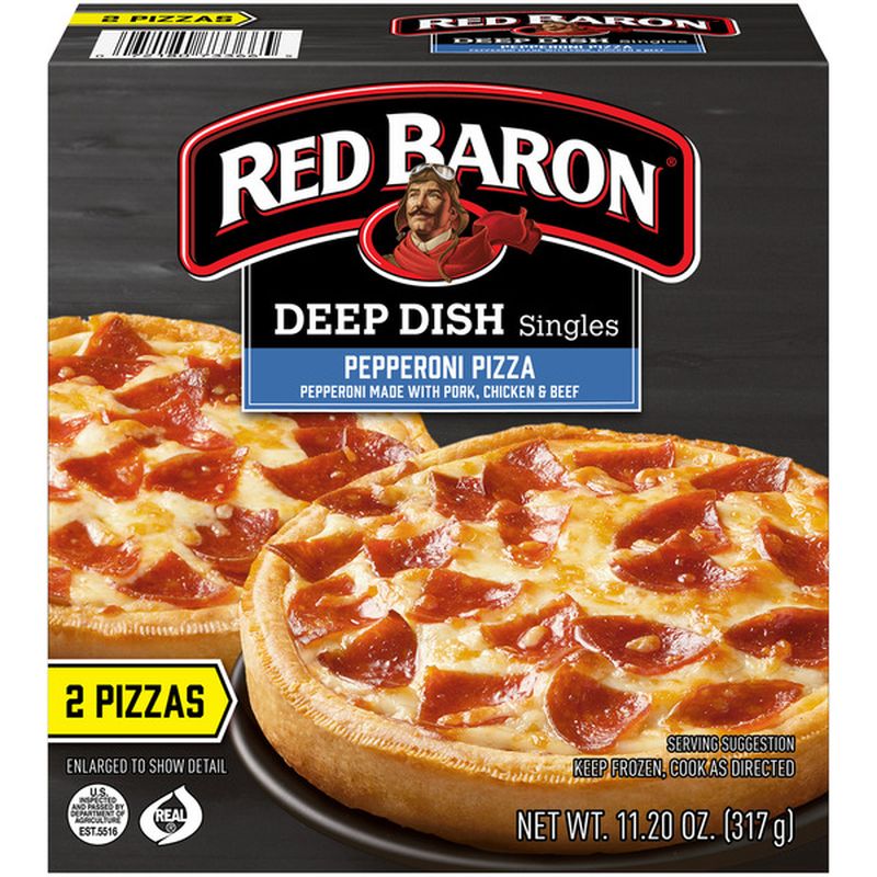 Red Baron Deep Dish Singles Pepperoni Pizzas (11.2 oz) - Instacart