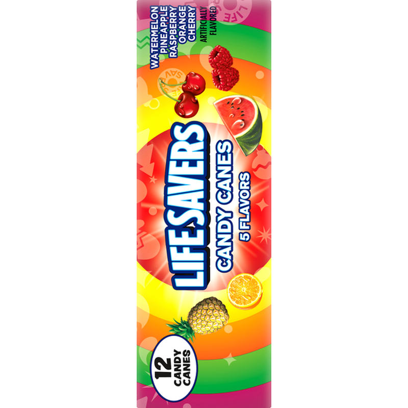 LifeSavers Candy Canes, Assorted, 5 Flavors (12 each) - Instacart