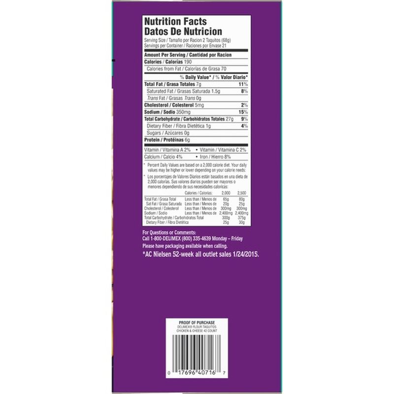Delimex Chicken & Cheese Taquitos (50.4 oz) Instacart