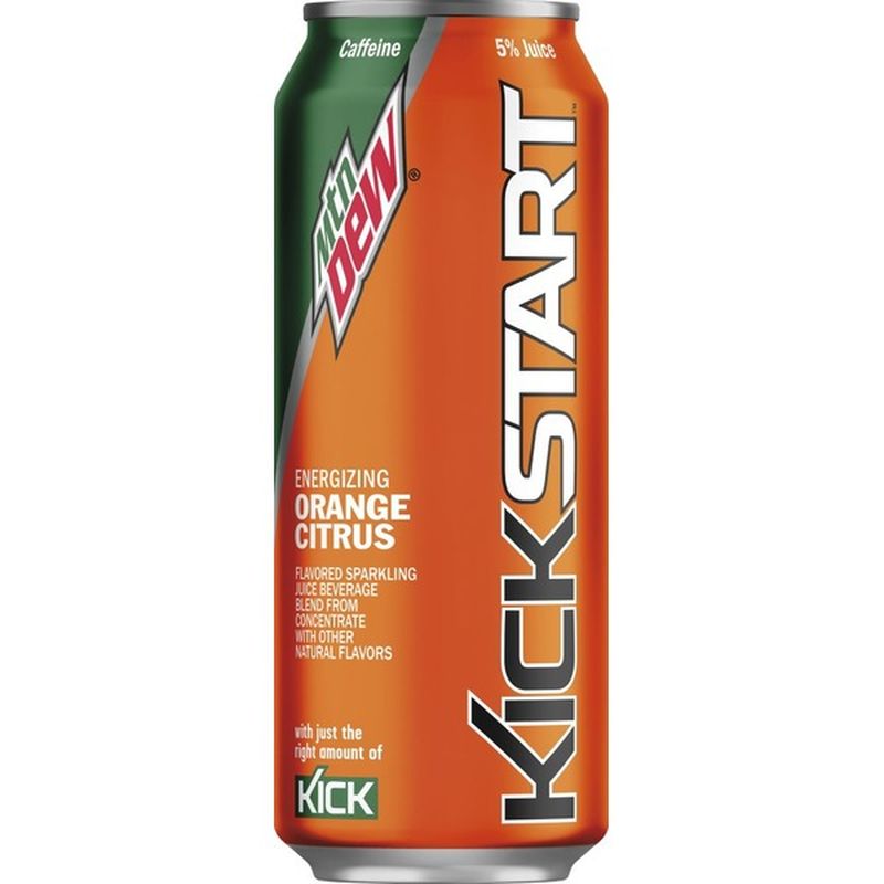 Mtn Dew Kickstart Energizing Orange Citrus Soda (16 fl oz) Instacart